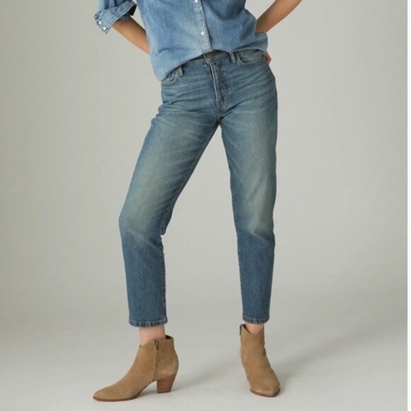 Lucky Brand High Rise Drew Mom Jean Size 27 Ankle - Picture 1 of 4